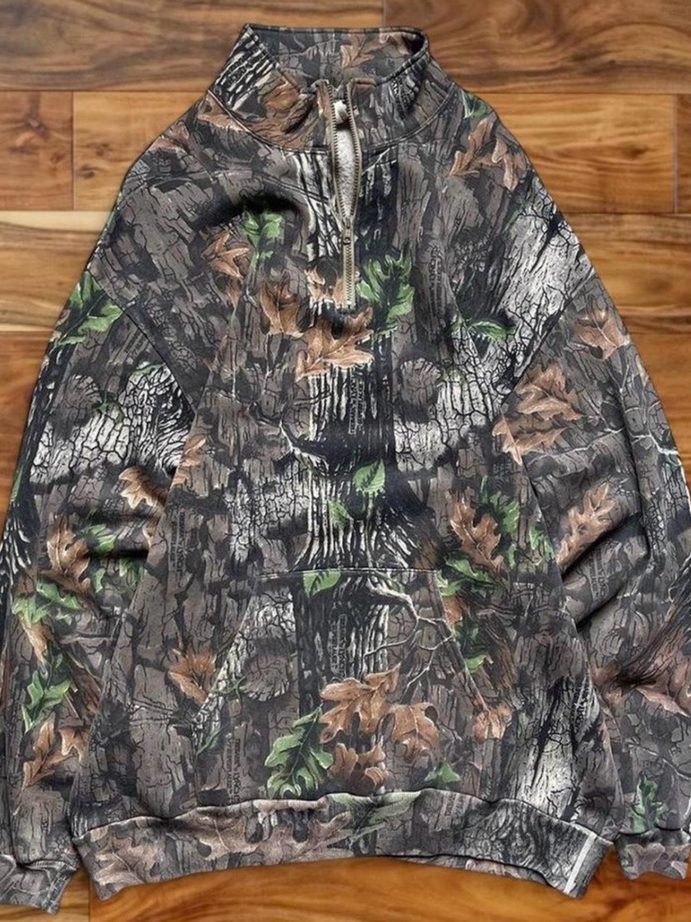 Vintage Jerzees Camo Quarter-zip